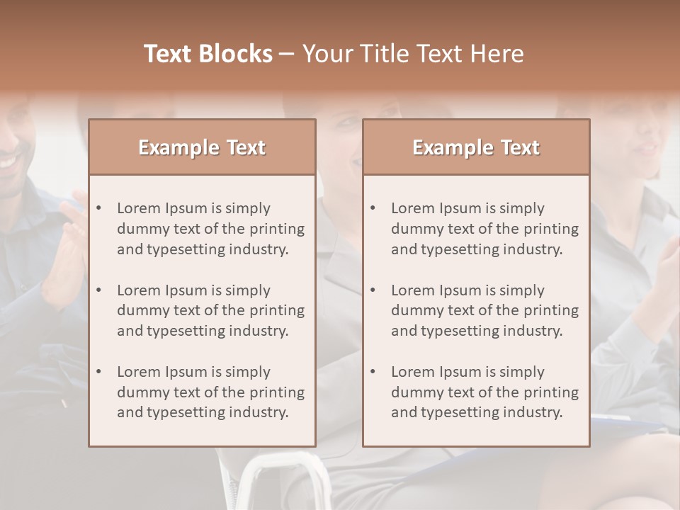 Corporate Woman Congratulating PowerPoint Template
