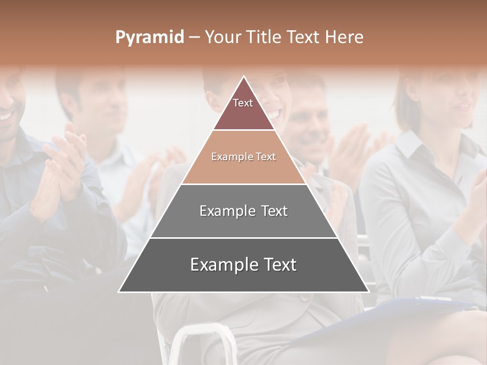 Corporate Woman Congratulating PowerPoint Template