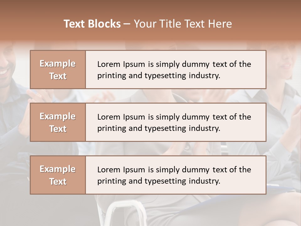 Corporate Woman Congratulating PowerPoint Template