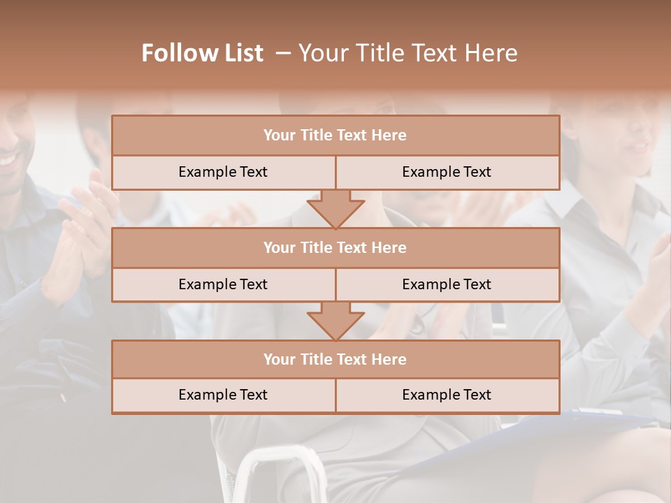 Corporate Woman Congratulating PowerPoint Template