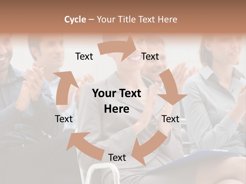 Corporate Woman Congratulating PowerPoint Template