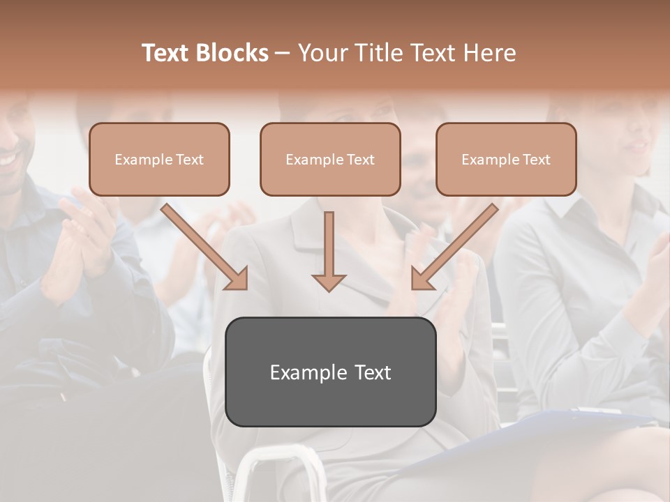 Corporate Woman Congratulating PowerPoint Template