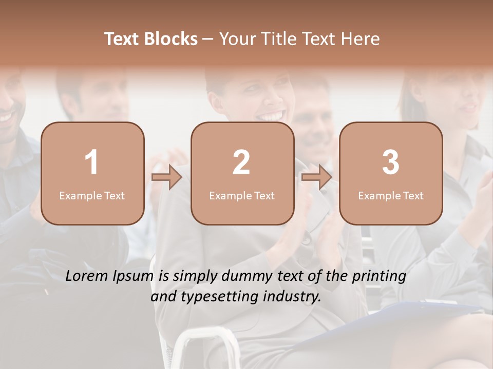 Corporate Woman Congratulating PowerPoint Template