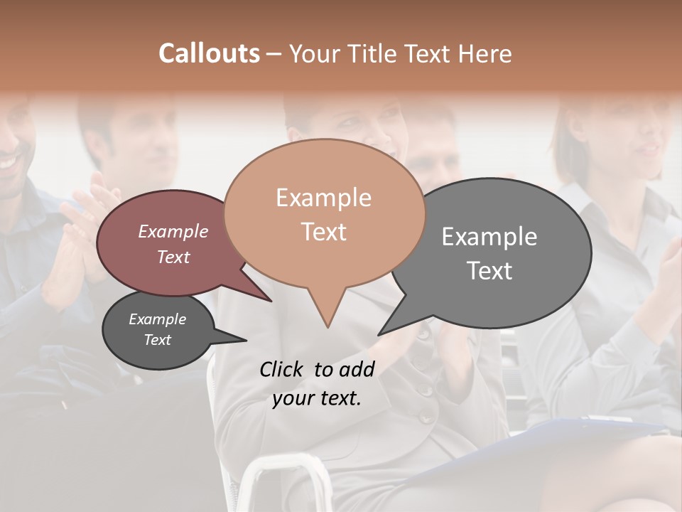 Corporate Woman Congratulating PowerPoint Template