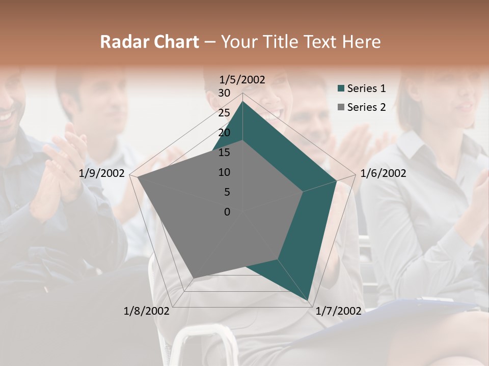 Corporate Woman Congratulating PowerPoint Template