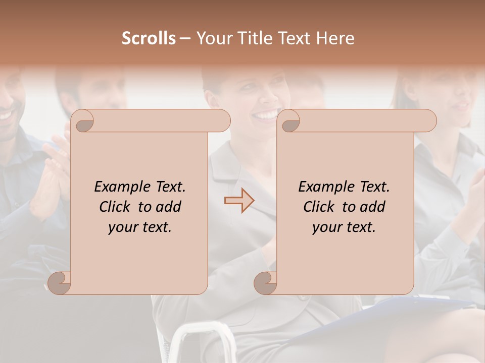 Corporate Woman Congratulating PowerPoint Template