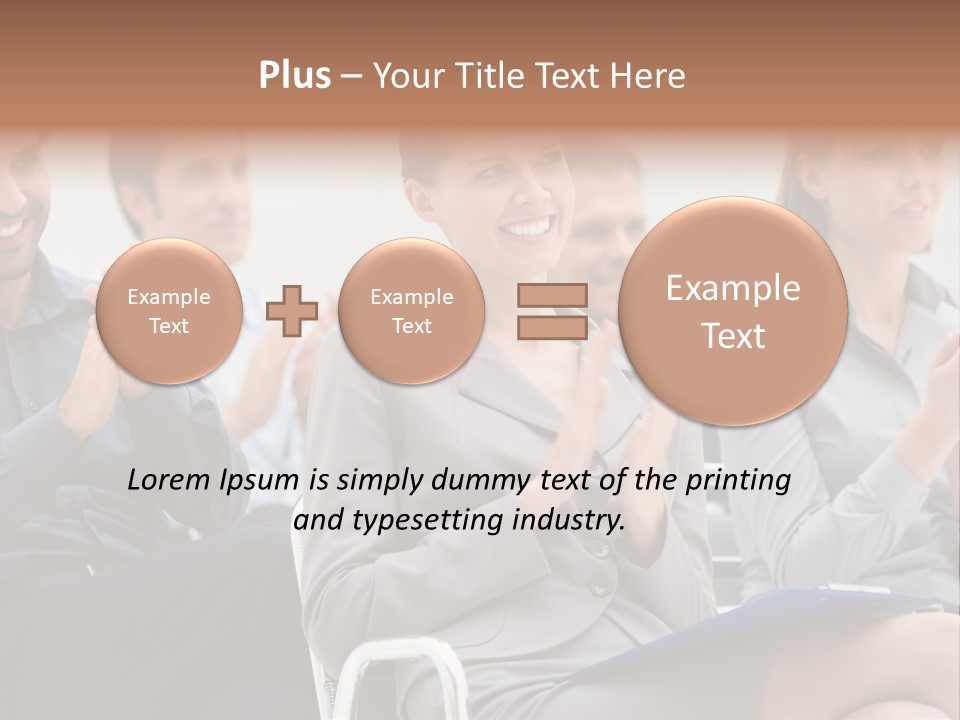 Corporate Woman Congratulating PowerPoint Template