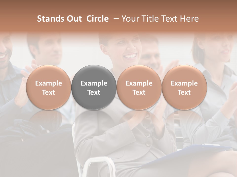 Corporate Woman Congratulating PowerPoint Template