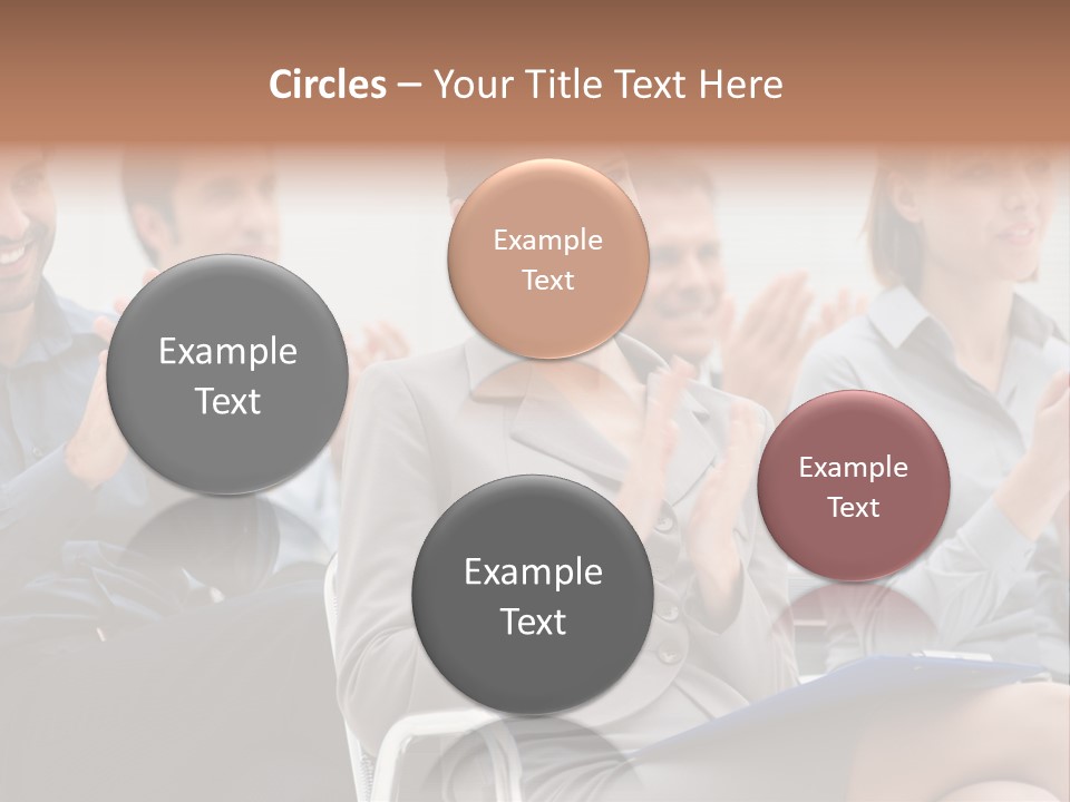 Corporate Woman Congratulating PowerPoint Template