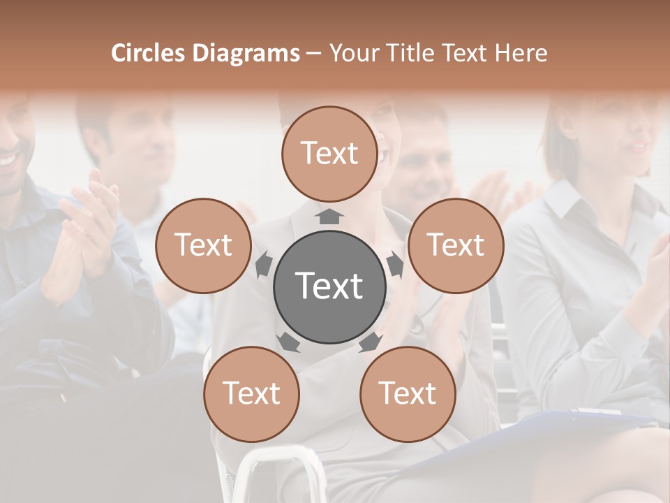 Corporate Woman Congratulating PowerPoint Template