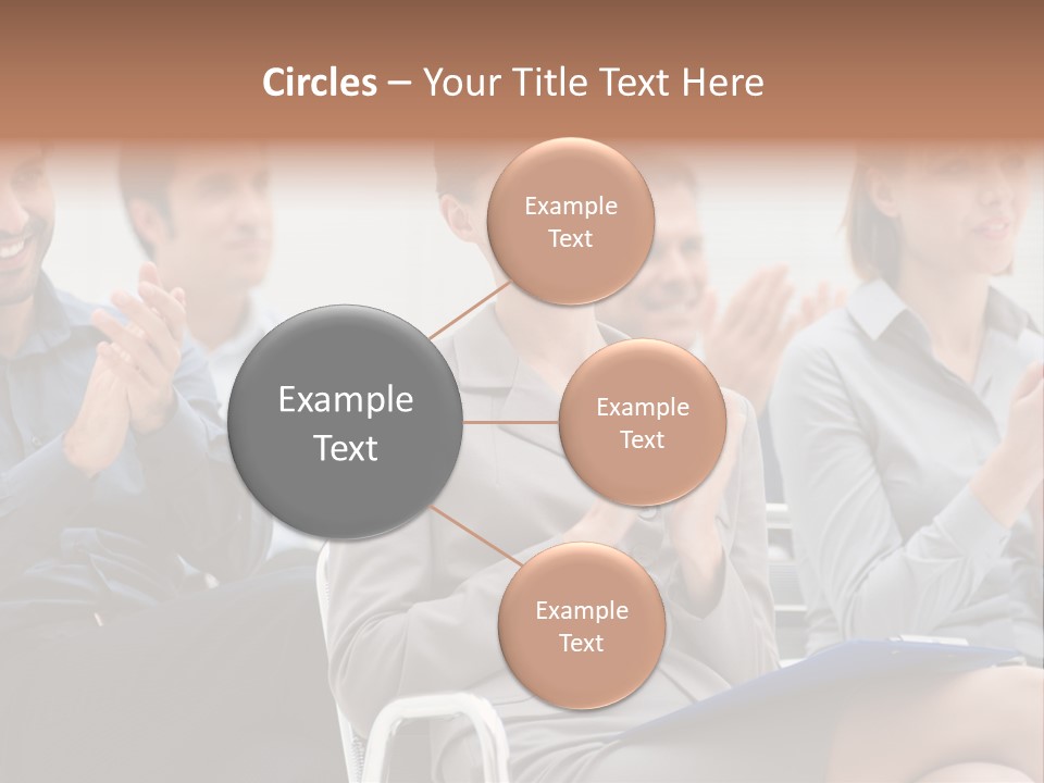 Corporate Woman Congratulating PowerPoint Template