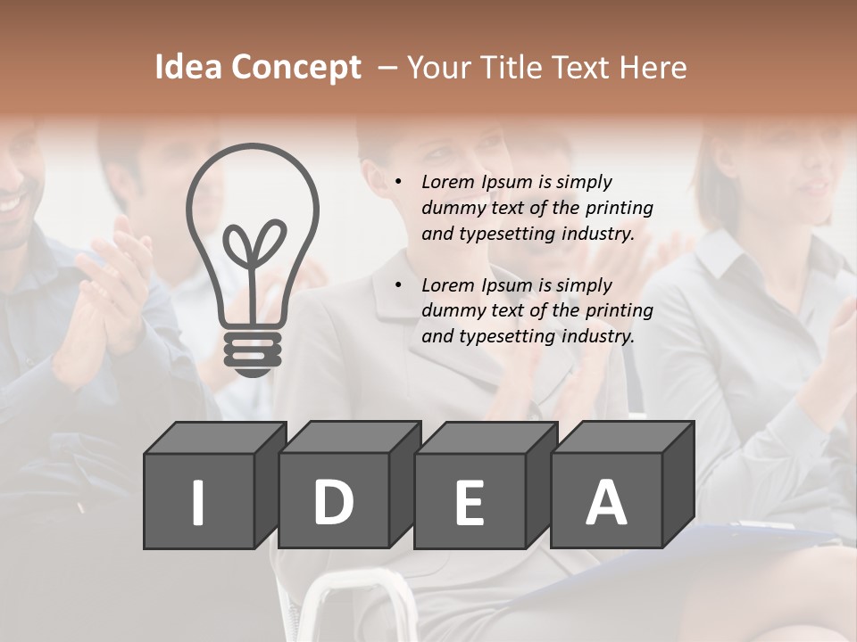 Corporate Woman Congratulating PowerPoint Template