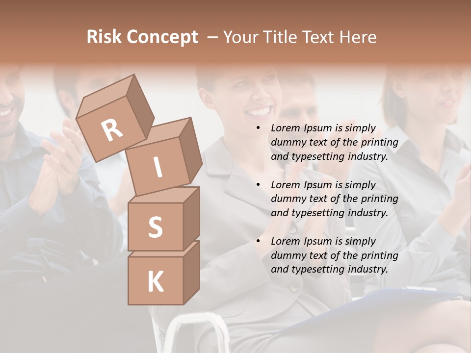 Corporate Woman Congratulating PowerPoint Template