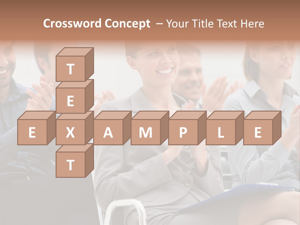 Corporate Woman Congratulating PowerPoint Template