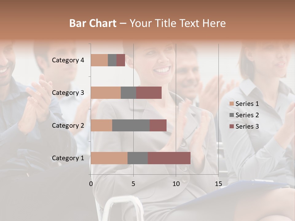 Corporate Woman Congratulating PowerPoint Template