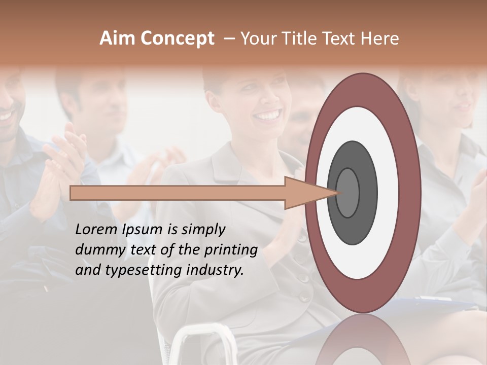 Corporate Woman Congratulating PowerPoint Template