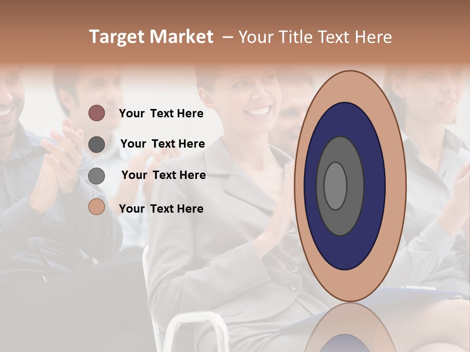 Corporate Woman Congratulating PowerPoint Template