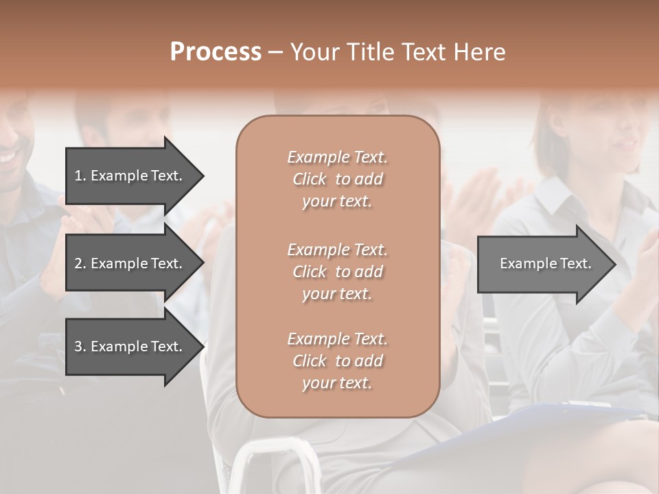 Corporate Woman Congratulating PowerPoint Template