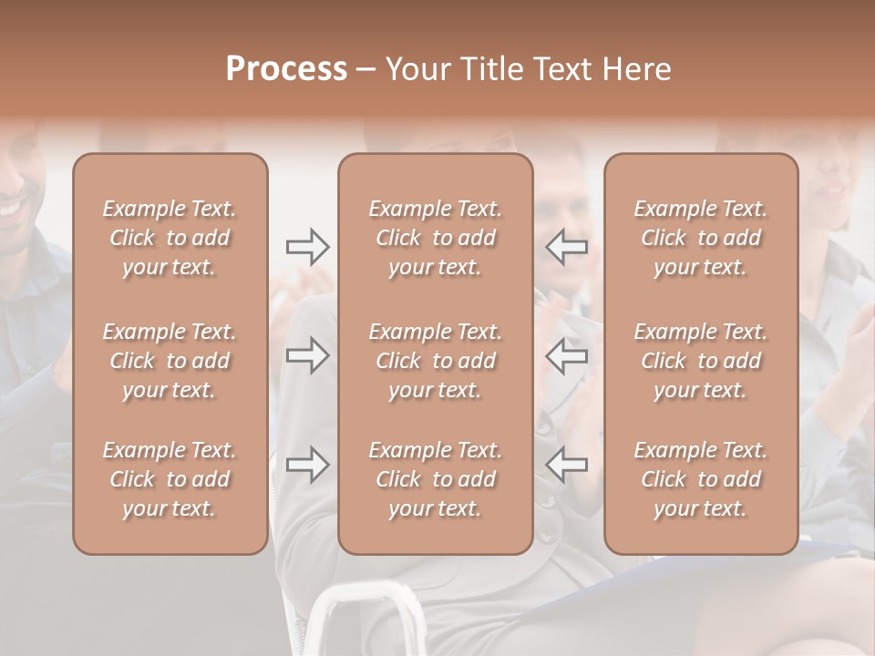 Corporate Woman Congratulating PowerPoint Template