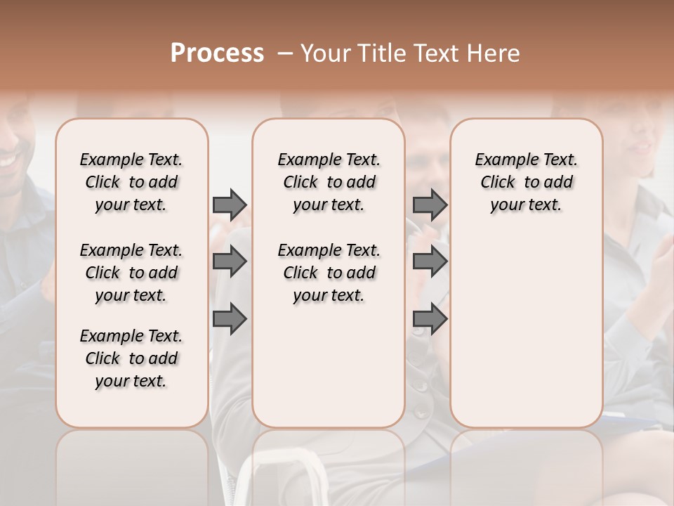 Corporate Woman Congratulating PowerPoint Template