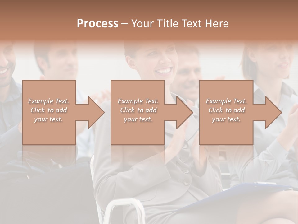 Corporate Woman Congratulating PowerPoint Template
