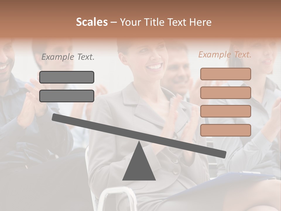 Corporate Woman Congratulating PowerPoint Template