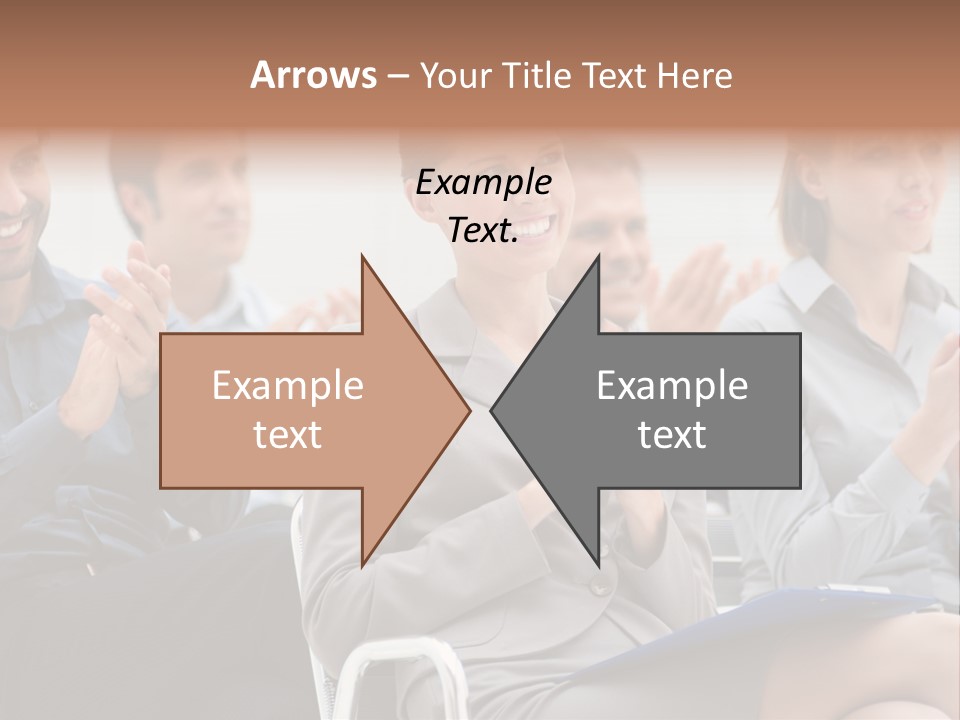 Corporate Woman Congratulating PowerPoint Template