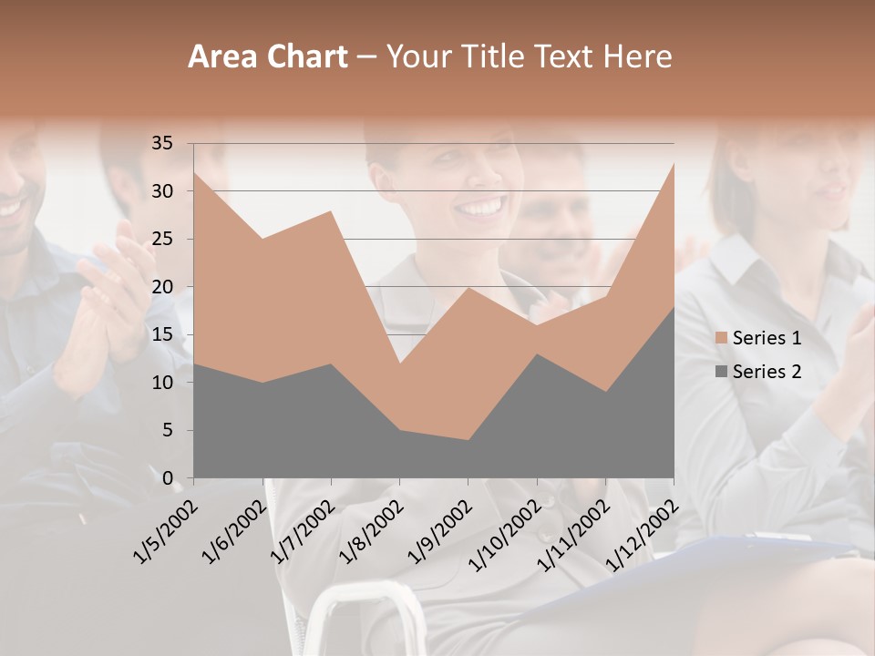 Corporate Woman Congratulating PowerPoint Template