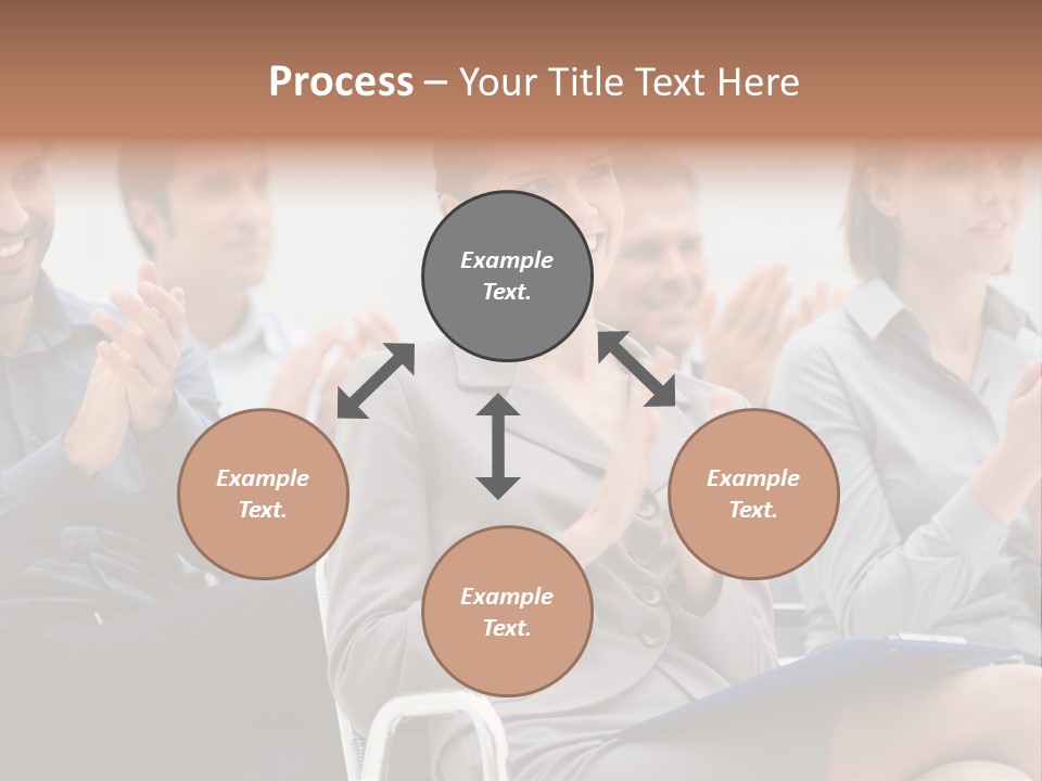 Corporate Woman Congratulating PowerPoint Template