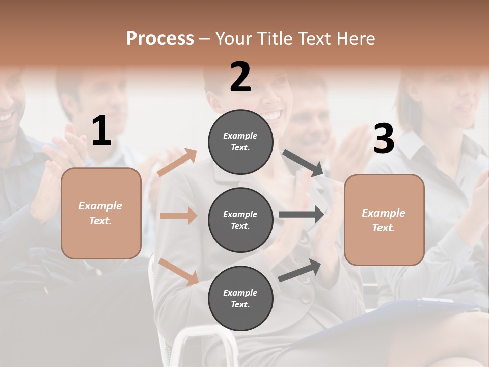 Corporate Woman Congratulating PowerPoint Template