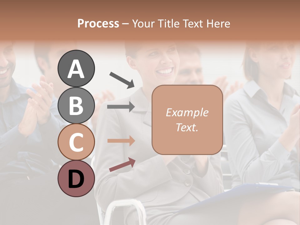 Corporate Woman Congratulating PowerPoint Template