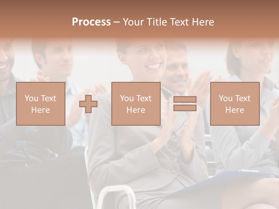 Corporate Woman Congratulating PowerPoint Template
