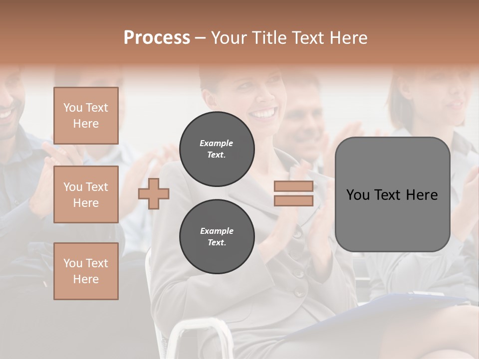 Corporate Woman Congratulating PowerPoint Template