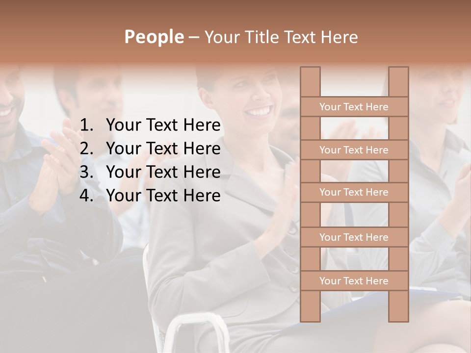 Corporate Woman Congratulating PowerPoint Template