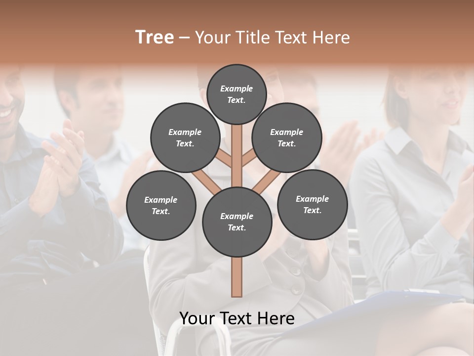 Corporate Woman Congratulating PowerPoint Template