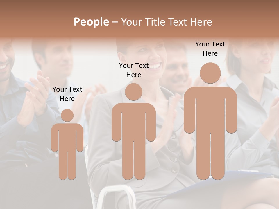 Corporate Woman Congratulating PowerPoint Template