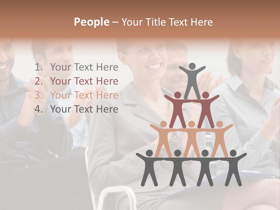 Corporate Woman Congratulating PowerPoint Template