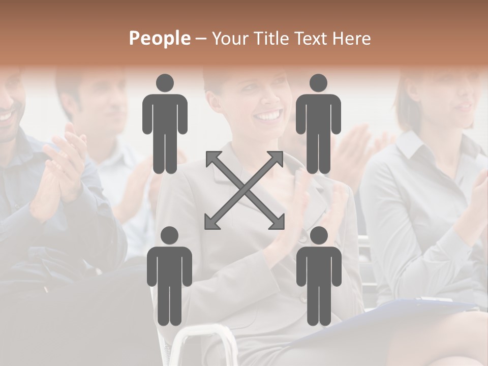 Corporate Woman Congratulating PowerPoint Template