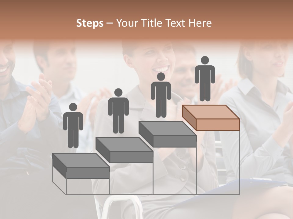 Corporate Woman Congratulating PowerPoint Template