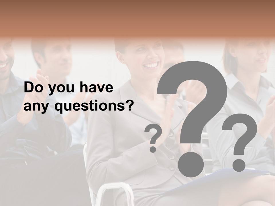 Corporate Woman Congratulating PowerPoint Template