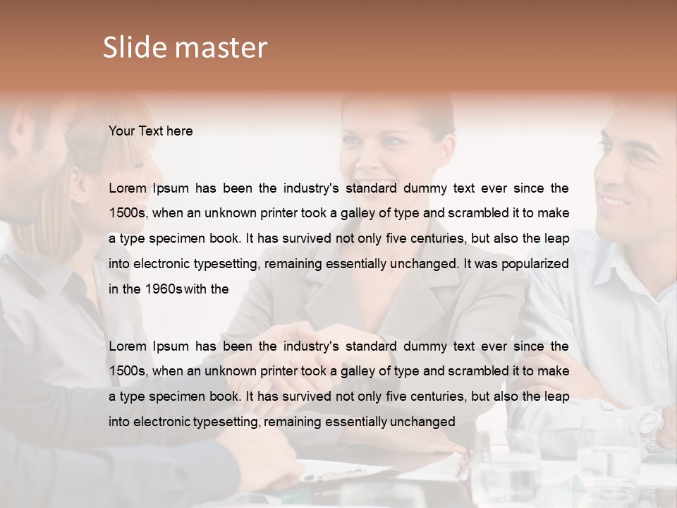 Office Lady Smile PowerPoint Template