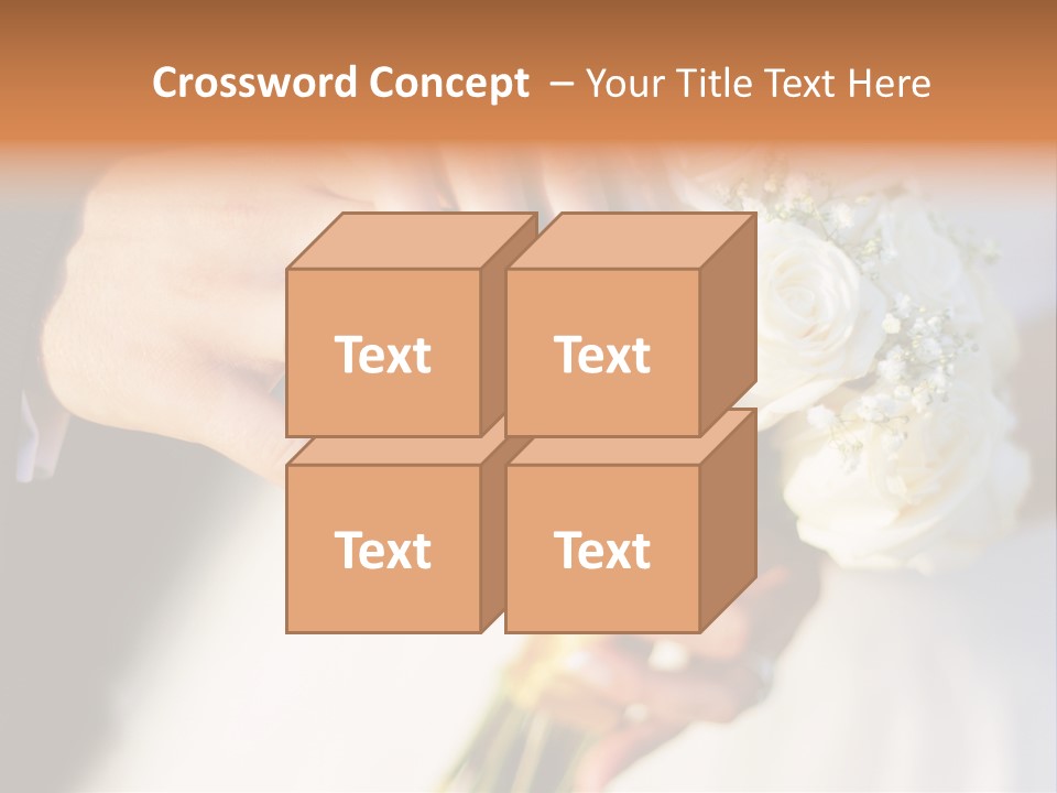 Hands Bouquet Female PowerPoint Template