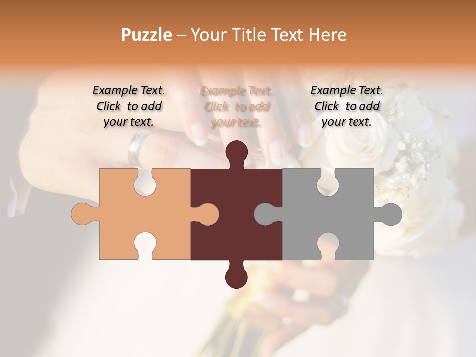 Hands Bouquet Female PowerPoint Template