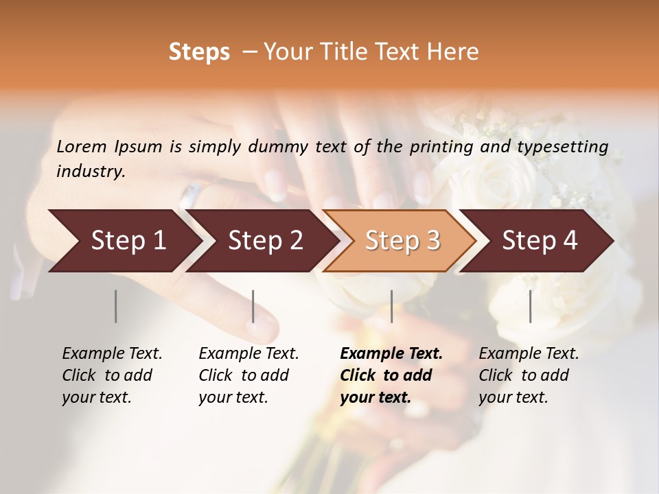 Hands Bouquet Female PowerPoint Template