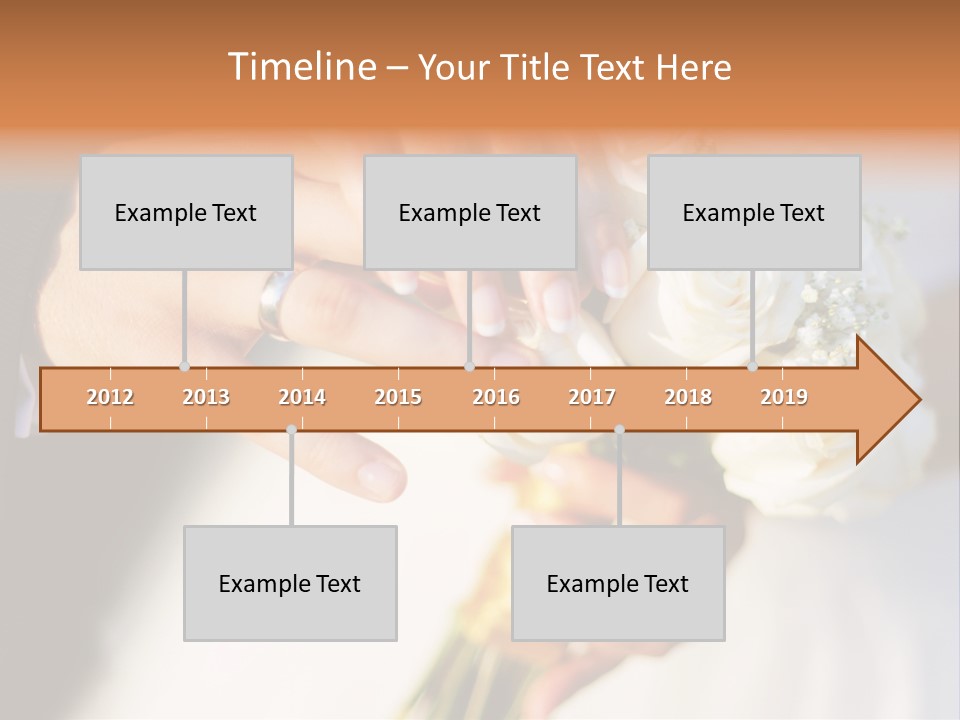 Hands Bouquet Female PowerPoint Template