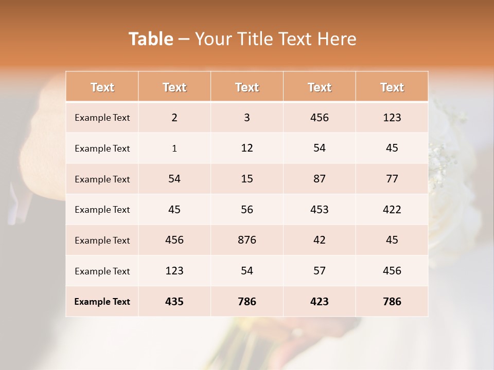 Hands Bouquet Female PowerPoint Template