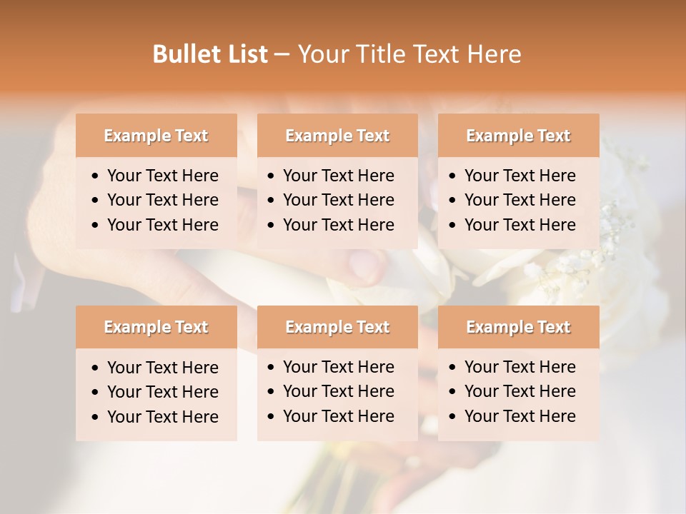 Hands Bouquet Female PowerPoint Template