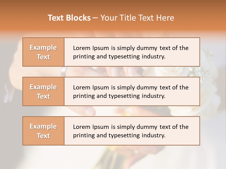 Hands Bouquet Female PowerPoint Template
