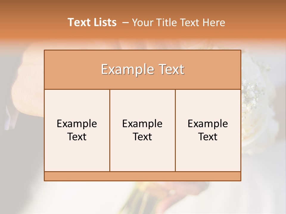 Hands Bouquet Female PowerPoint Template