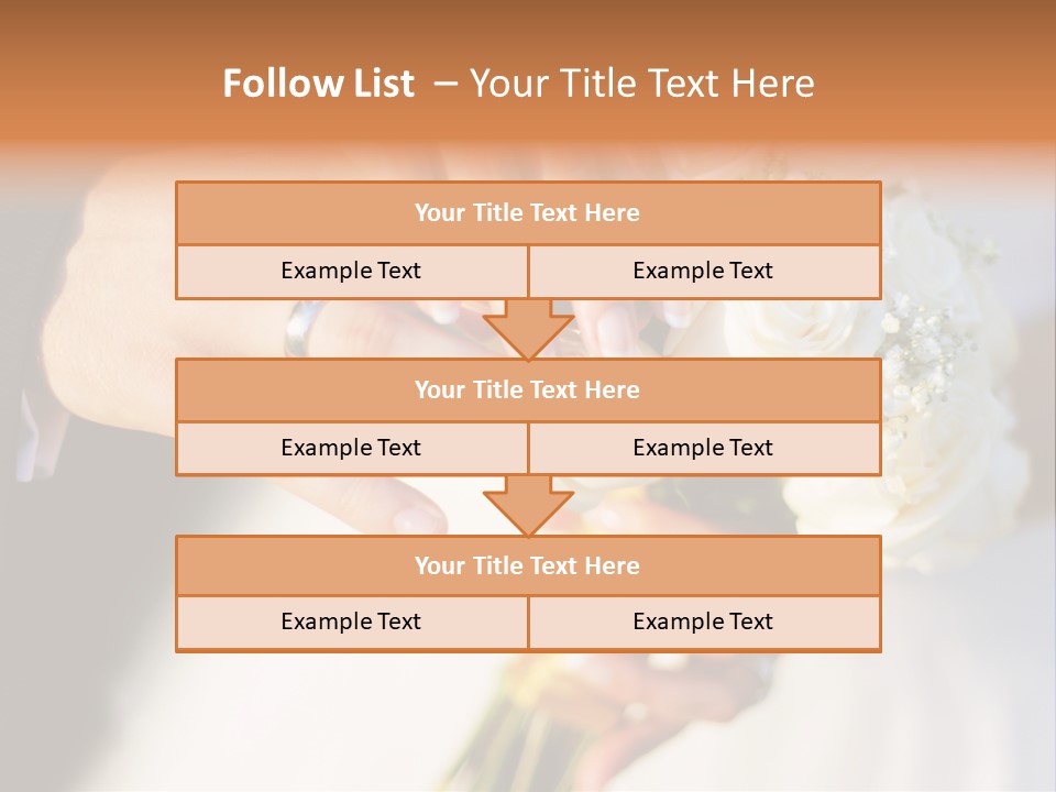 Hands Bouquet Female PowerPoint Template